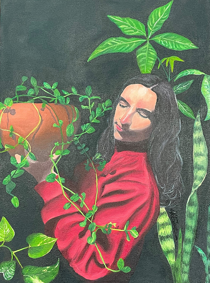 Their Plants, a painting by Hannah Blanco '24