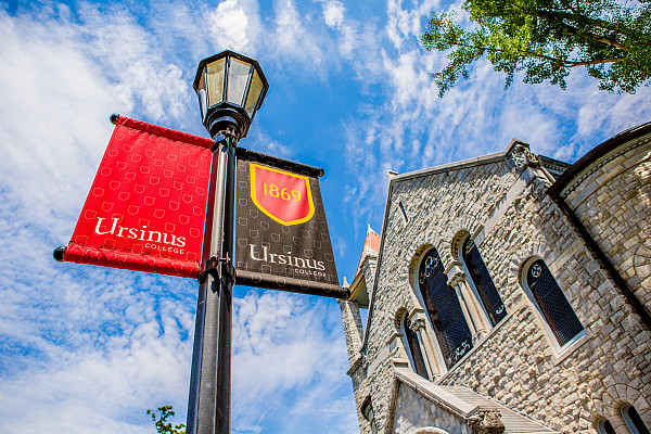 Ursinus Flags line the walkways of Ursinus