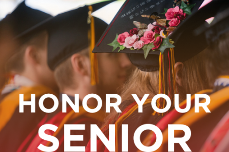 Logo for Honor Your Senior initiative for senior class gift.