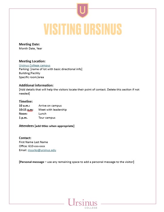 campus visit template thumbnail campus visit template thumbnail image to download
