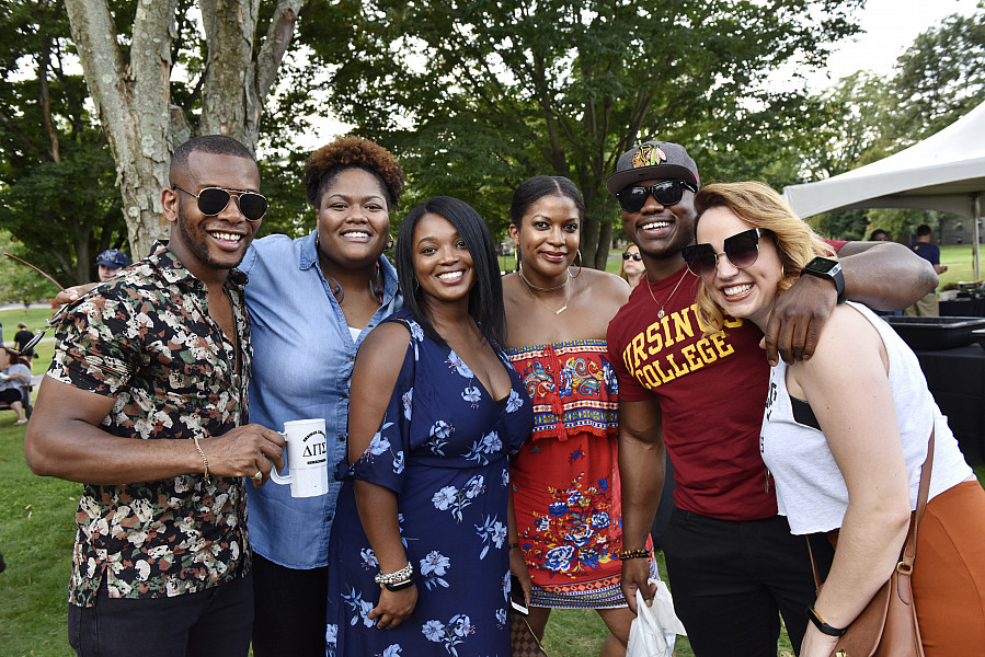 Alumni gathered together at Homecoming.