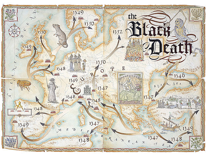 Black Death Bubonic Plague Map