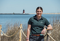 Molly Serfass '14 at Cape Henlopen State Park in Delaware.
