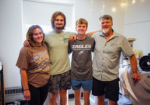 First-year students move-in to campus and attend various orientation events.