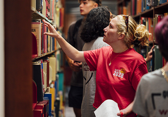 First Year students participate in a CIE common event in the Myrin Library - August 23, 2024
