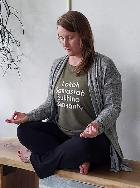 Katie Bean hosts and promotes wellness with a variety of programming including weekly yoga practice.