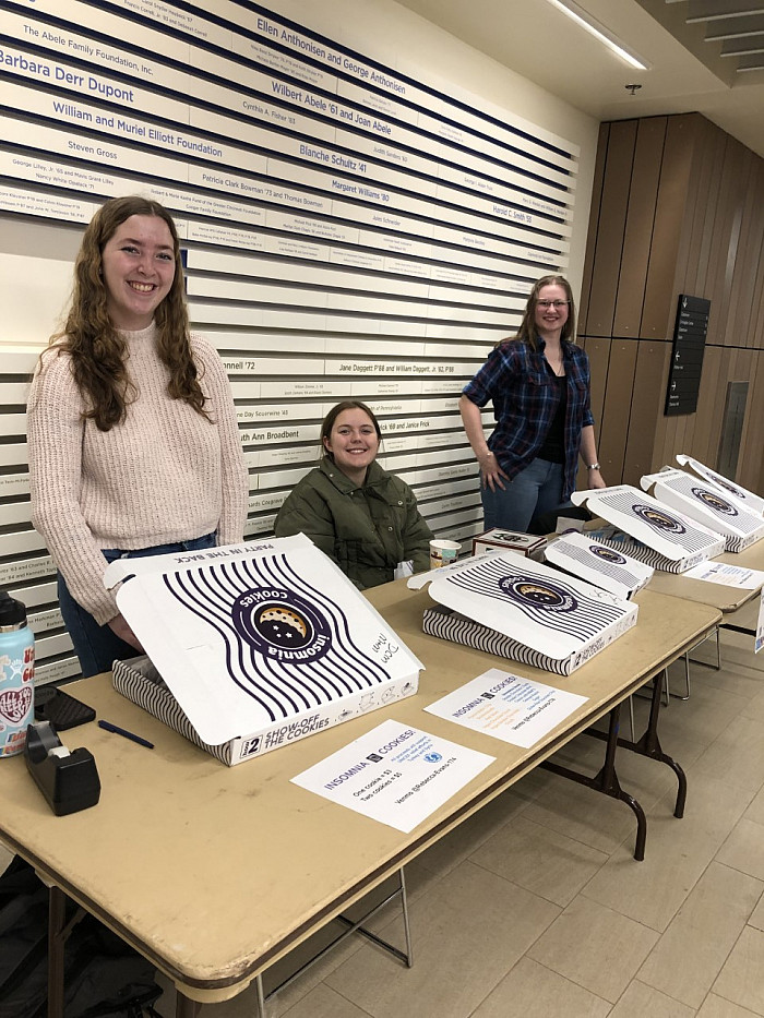 Katy Dietrich, Avery Samer and Abby Behm at fundraiser in the IDC