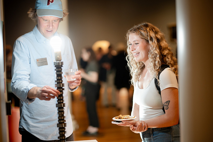 Each spring, the Berman Museum of Art hosts the Annual Student Exhibit. Photo from opening reception in 2024