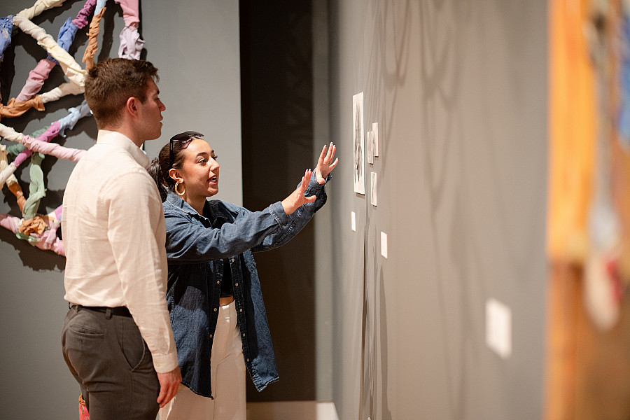 Each spring, the Berman Museum of Art hosts the Annual Student Exhibit. Photo from opening reception in 2024