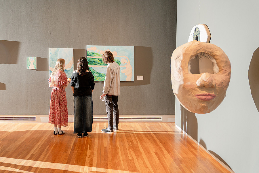 Each spring, the Berman Museum of Art hosts the Annual Student Exhibit. Photo from opening reception in 2024
