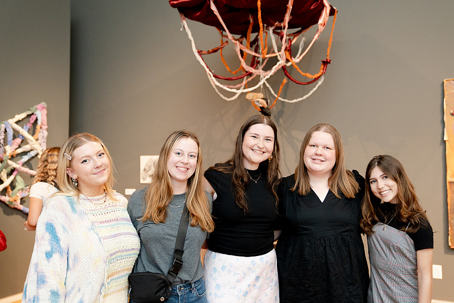 Each spring, the Berman Museum of Art hosts the Annual Student Exhibit. Photo from opening reception in 2024