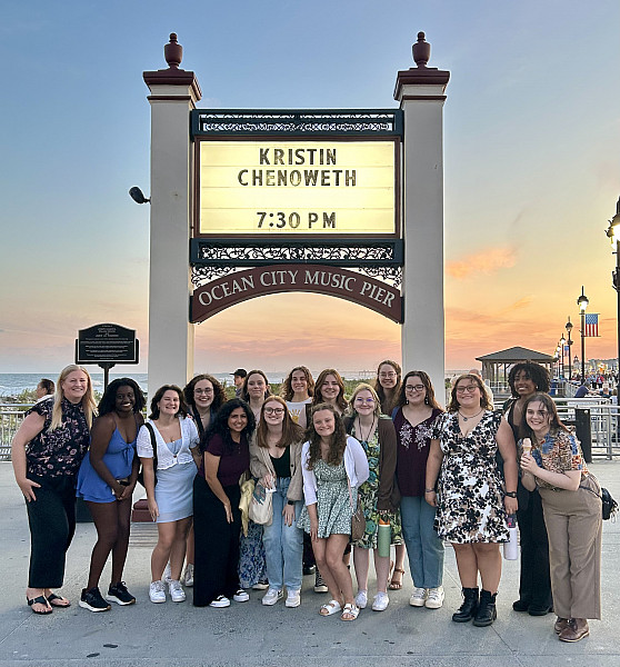 Ursinus College Singers visiting the Ocean City Music Pier to see Kristin Chenoweth
