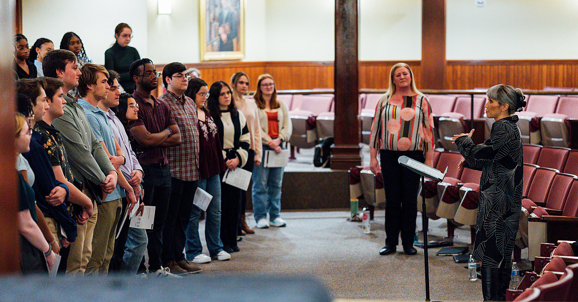 Voices of Ursinus workshop with world-renowned composer Dr. Melissa Dunphy (Fall 2024)