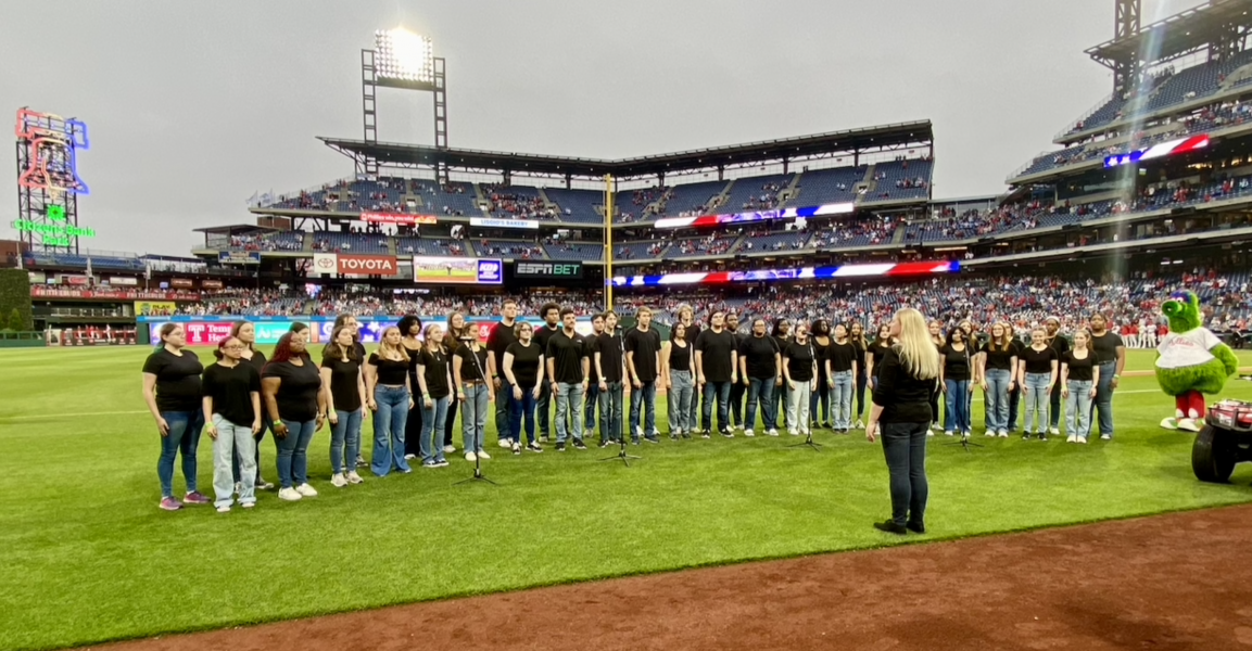 Voices of Ursinus perform “The National Anthem at Philadelphia Phillies game (2024)