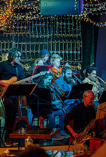 Ursinus Jazz performs at Trouble's End Brewing in Collegeville on October 9, 2024.