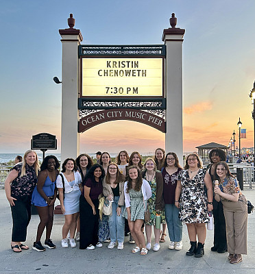 Ursinus College Singers visiting the Ocean City Music Pier to see Kristin Chenoweth
