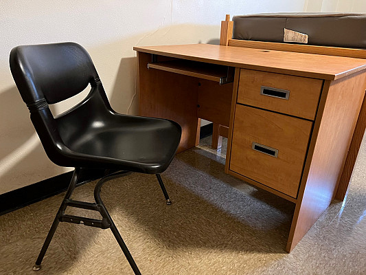desk and chair