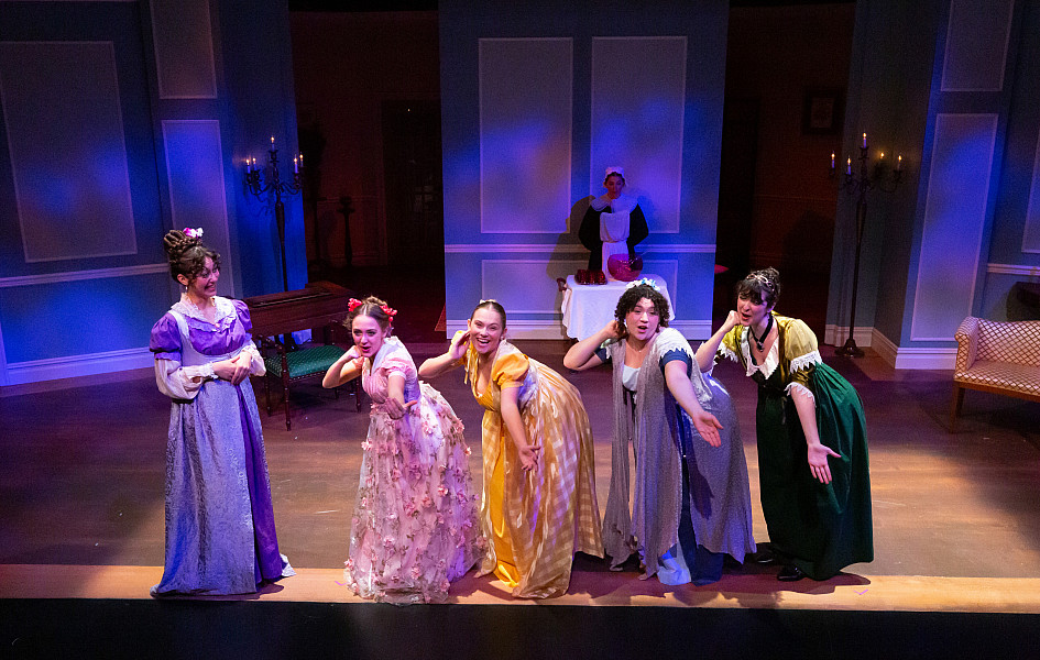 Theatre students performing Pride and Prejudice.