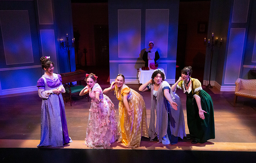Theatre students performing Pride and Prejudice.