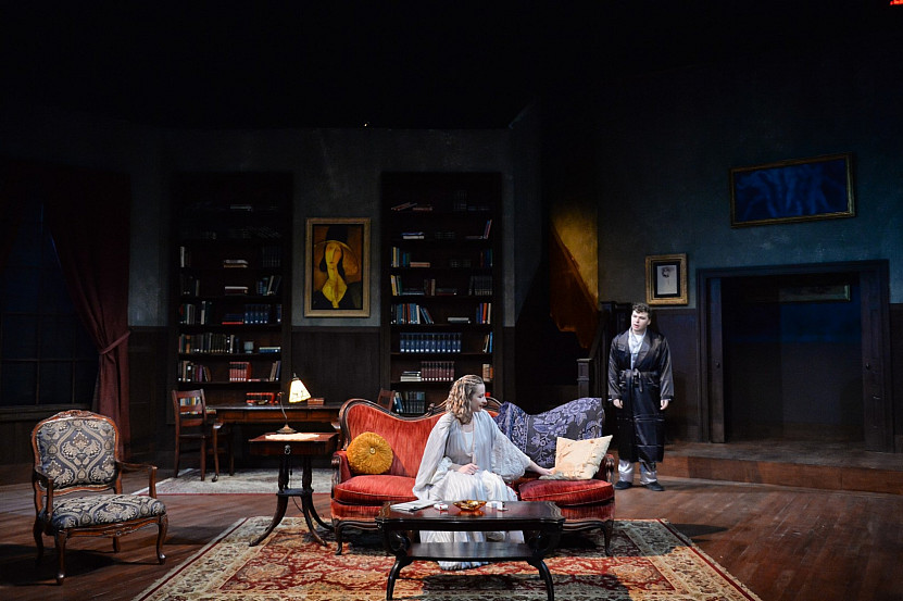 Theatre students performing a play.