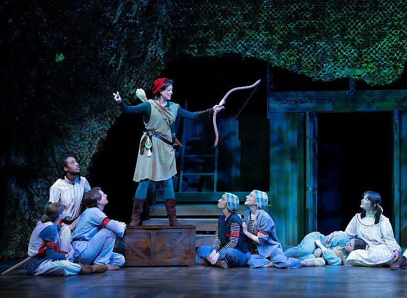 Theatre students performing Captain Darling.