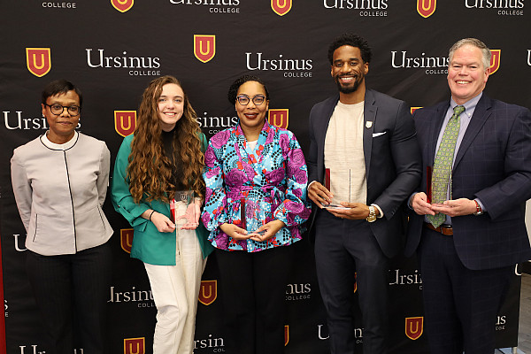 Photo showing Vice President for Inclusion with the 2024 Recipients of the Ursinus Beloved Community Awards.