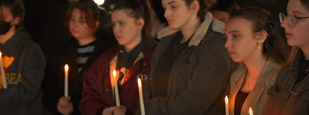 Ursinus students at Disability Day of Mourning vigil.