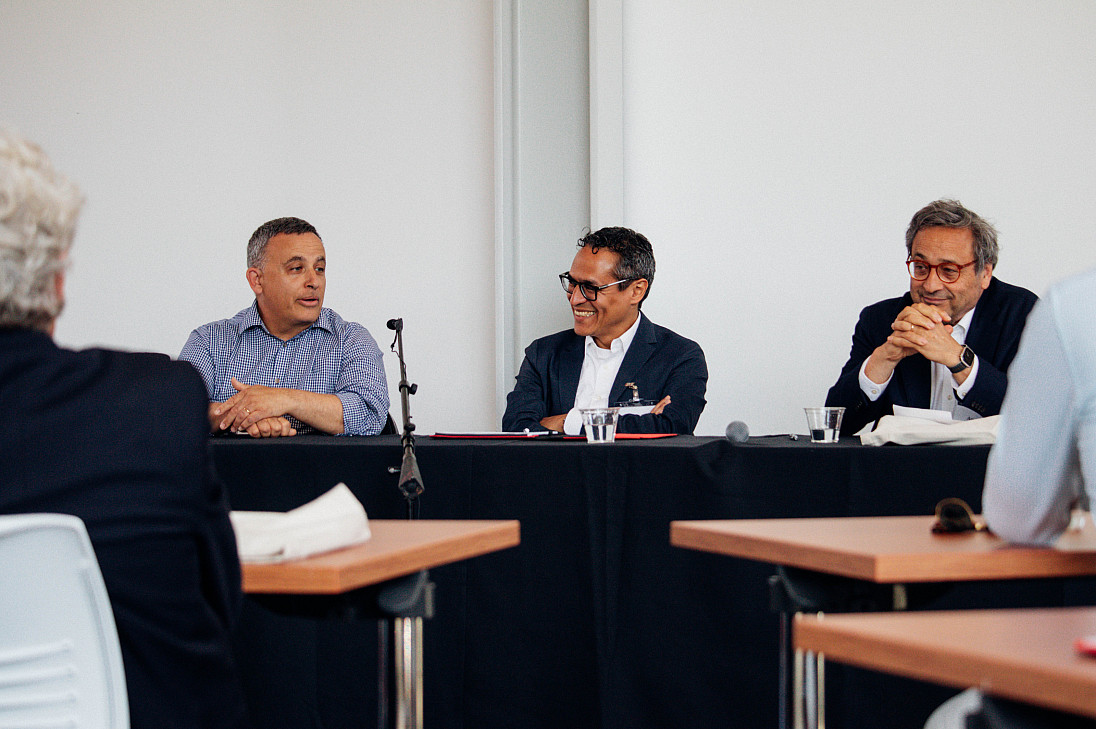 Jonathan Marks, Roosevelt Montás, and Andrew Delbanco participate in a Revolutions of Liberal Education discussion.
