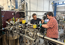 FSU Assistant Professor Mark-Christoph Spieker with Ursinus student Ewan Chattin.