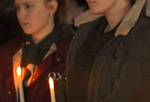 Ursinus students at Disability Day of Mourning vigil.