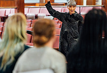 Composer Melissa Dunphy does a workshop with the Voices of Ursinus - November 19, 2024
