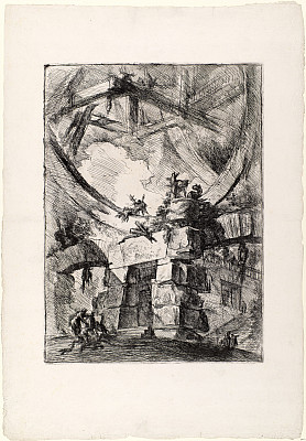 Giovanni Battista Piranesi, The Giant Wheel from the series Carceri, series first published 1749. Etching. Gift of Dr. Val B. & Dr. J...