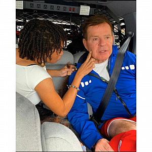Latonia Brown '04 and FOX 29's Mike Jerrick