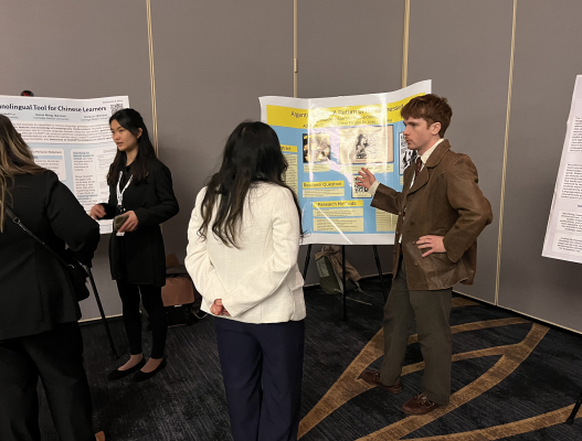 Spanish major Matthew Adams '27 presents at NeMLA