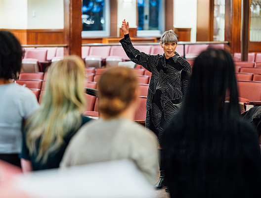 Composer Melissa Dunphy does a workshop with the Voices of Ursinus - November 19, 2024
