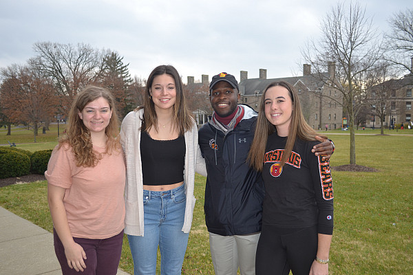 Thomas J. Watson Fellowship finalists Kristen Cooney '22, Gabrielle Pitt '22, Simbarashe Simba Kanjanda '22, and Neva McGowan