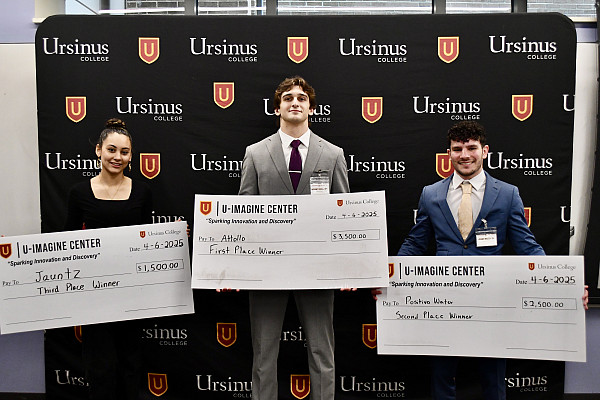 Mia Bompensa '28, Anthony Cerulli '26, and Franco Mazza '25 took home the top three prizes in the 2025 BEAR Innovation Competition