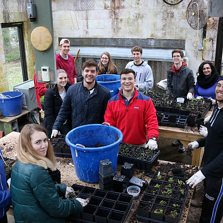 Plant Biology (BIO/ENV-334) students at the Perkiomen Watershed Conservancy