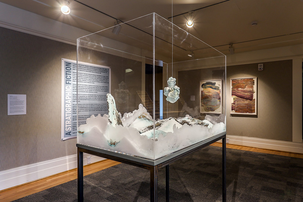Installation view of A Stratigraphic Fiction
