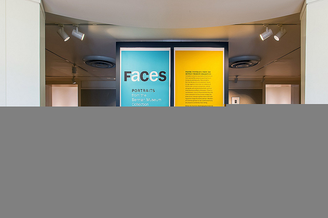 Installation view of Faces