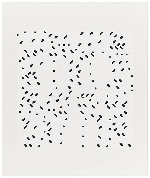 Larry Poons, Black and White, n.d.