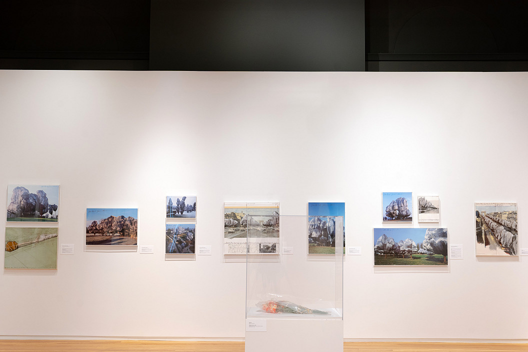 Installation view of Christo and Jeanne-Claude: The Tom Golden Collection