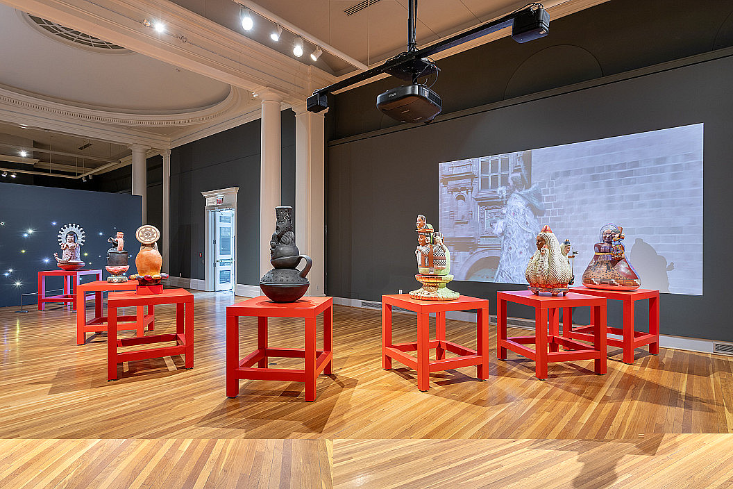 Kukuli Velarde's CORPUS series. As installed in 2024 exhibition Kukuli Velarde: Free, Total, Faithful, and Fruitful.