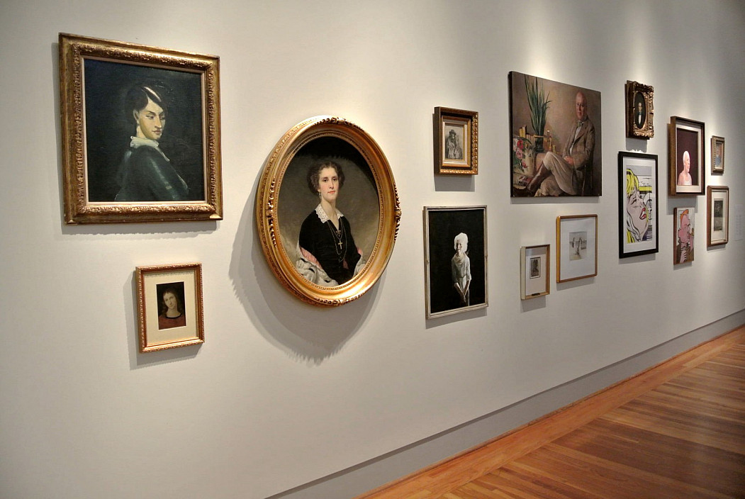 Installation view of 77 Portraits.