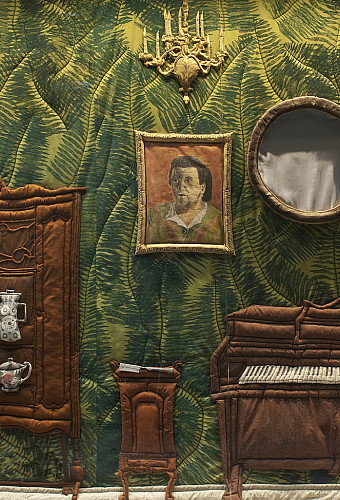 Kay Healy. Coming Home, 2011. Screenprint, linen, batting. Courtesy of the artist.