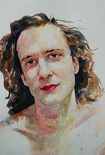 Emily Smith Satis. Jo, 2013. Watercolor on paper. Art By Women Collection of Linda Lee Alter.
