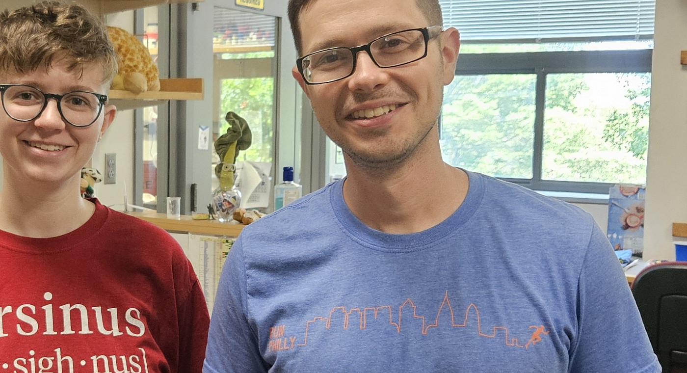 Cael Milbourne '25 with Dr. Ryan Walvoord