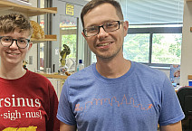 Cael Milbourne '25 with Dr. Ryan Walvoord