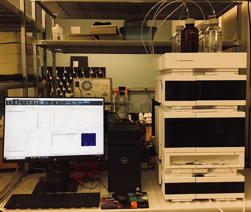 Agilent 1260 Infinity II quaternary HPLC with diode array detector