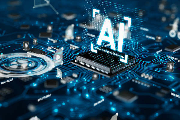 3D render AI artificial intelligence technology CPU central processor